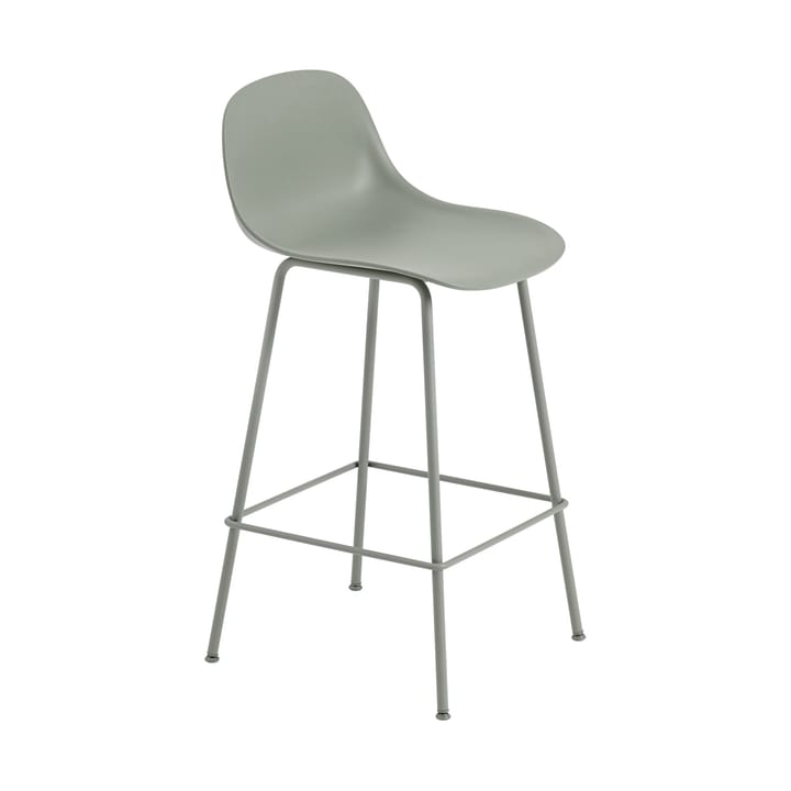 Fiber Tube barstol ryggstøtte 75 cm - dusty green - Muuto