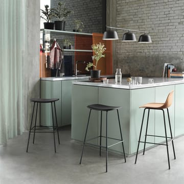 Fiber Tube barstol ryggstøtte 75 cm - ockra-svart - Muuto