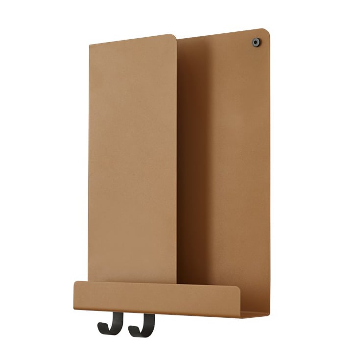 Muuto - Folded Shelves XS, Burnt Orange - Vegghyller - Johan van Hengel - Svart - Metall