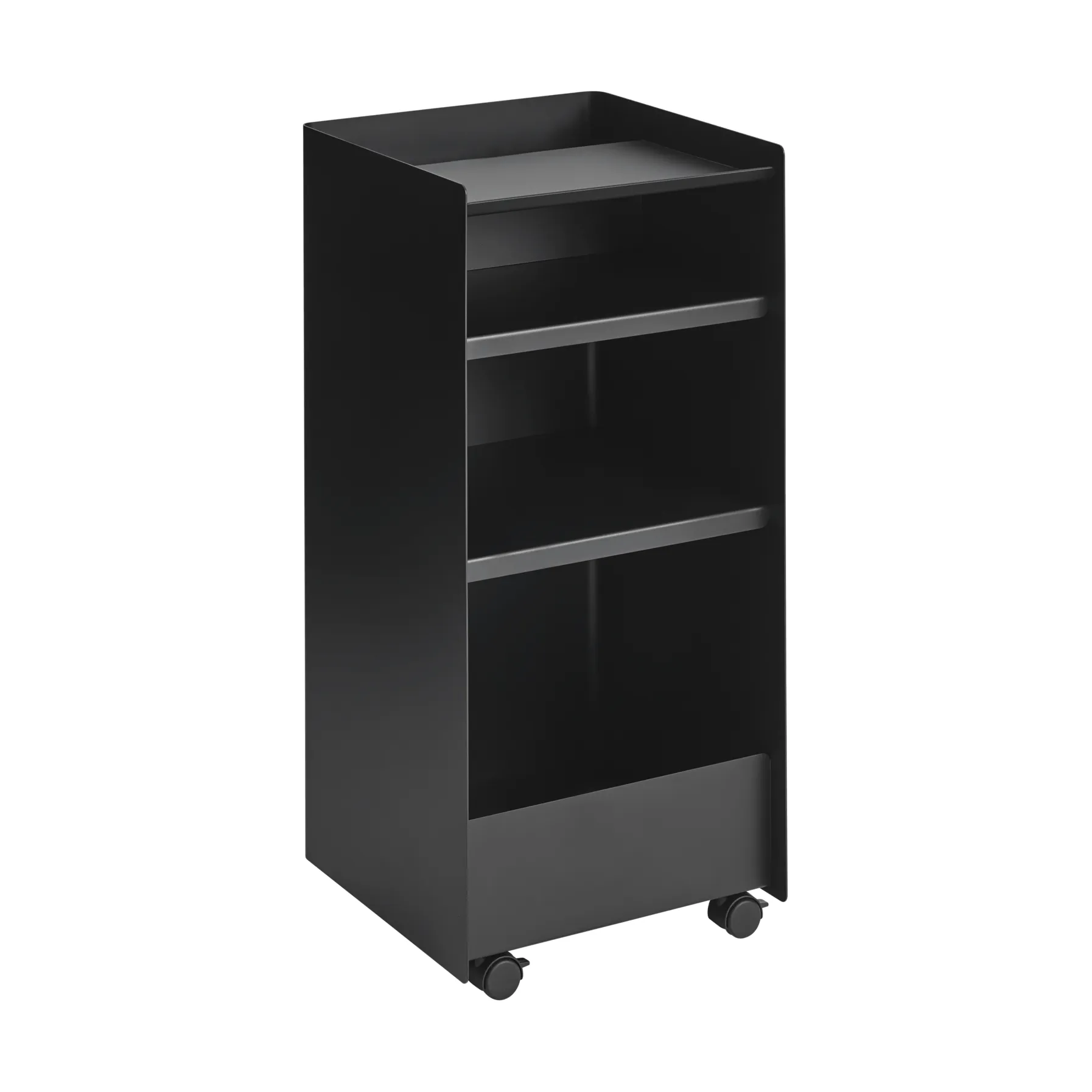 Folded Trolley tralle åpen, Black, 37,4x38,7x37,2 cm Muuto