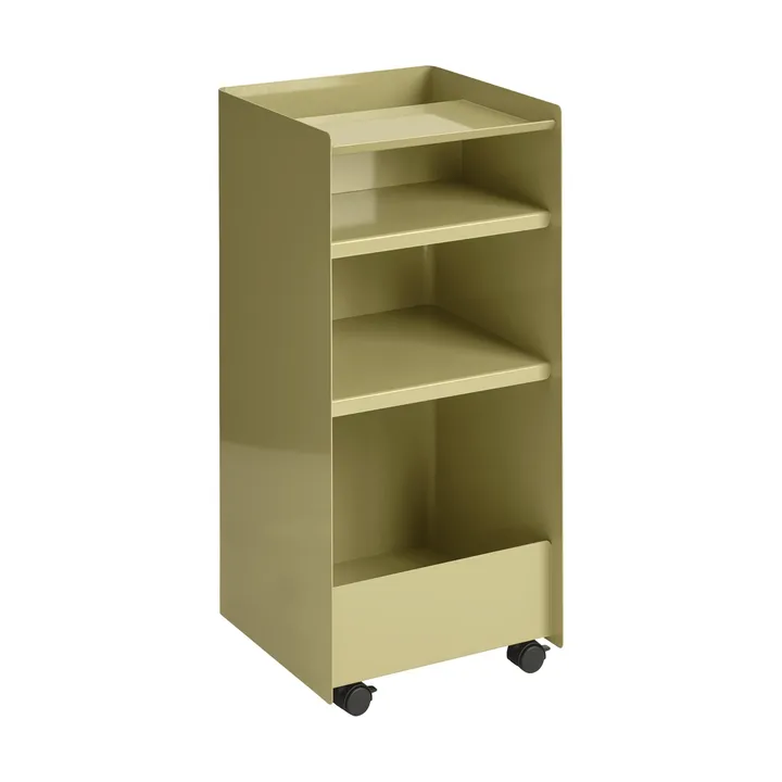 Folded Trolley tralle åpen - Dark beige green, 37,4x38,7x37,2 cm - Muuto