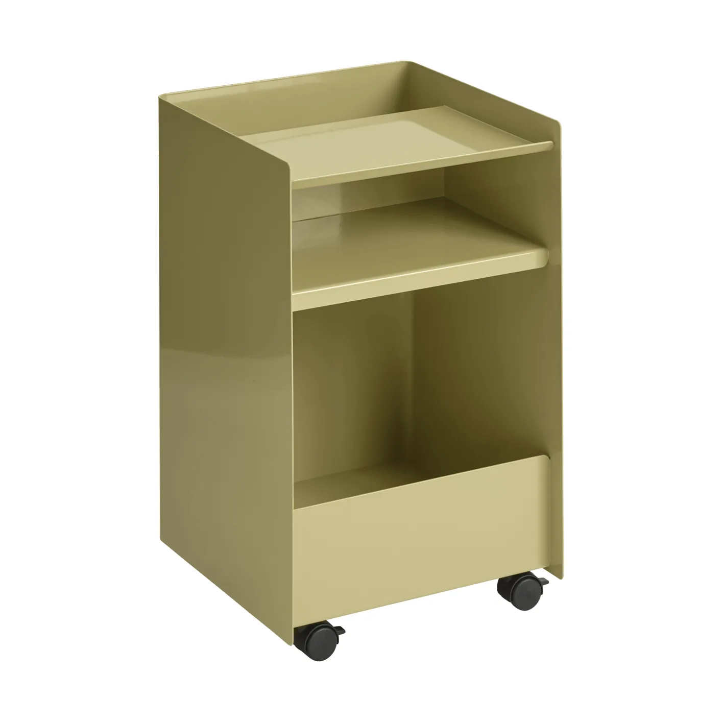 Folded Trolley tralle åpen, Dark beige green 37,4x61,5x37,2 cm Muuto