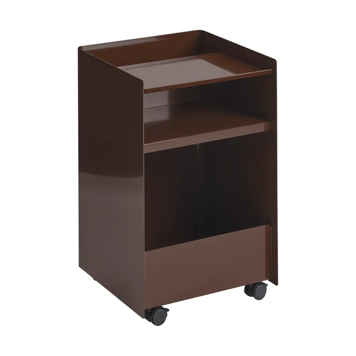 Folded Trolley tralle åpen - Dark red 37,4x61,5x37,2 cm - Muuto