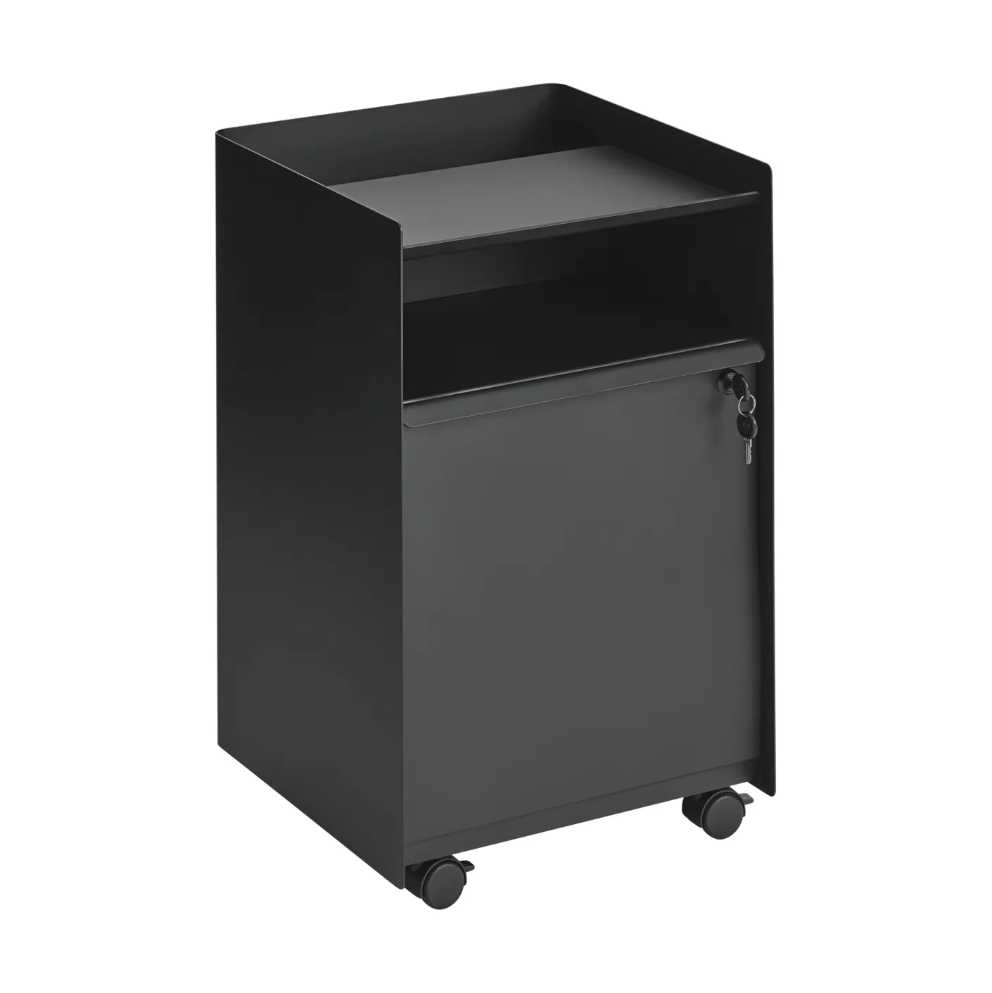 Folded Trolley tralle med skap, Black Muuto