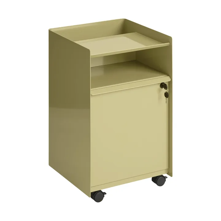 Folded Trolley tralle med skap - Dark beige green - Muuto