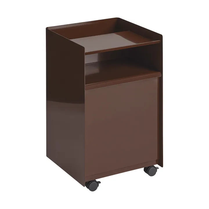 Folded Trolley tralle med skuff - Mørkerød - Muuto