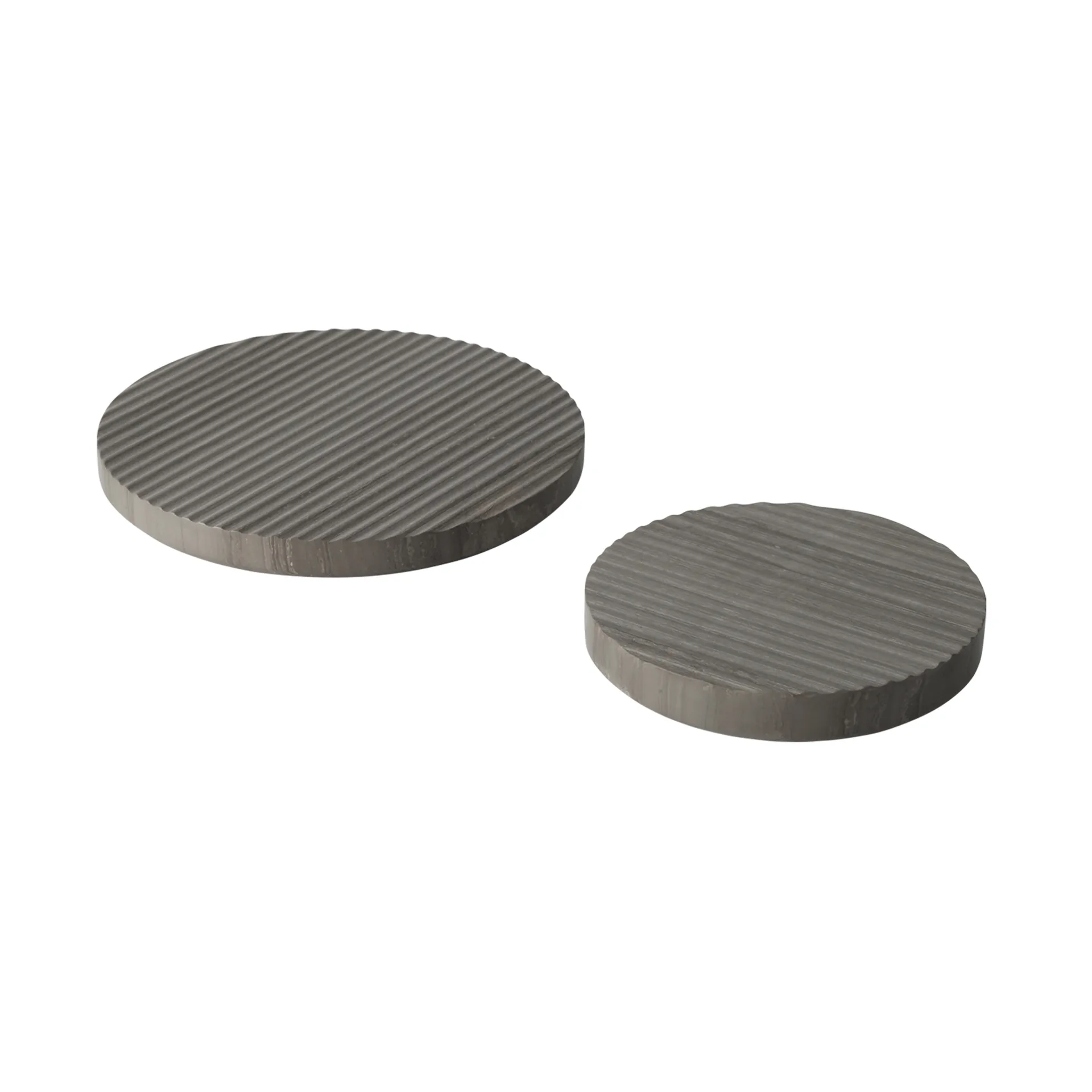 Groove gryteunderlag marmor, grå liten Muuto