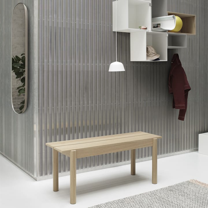 Linear benk , eik - 110 cm - Muuto