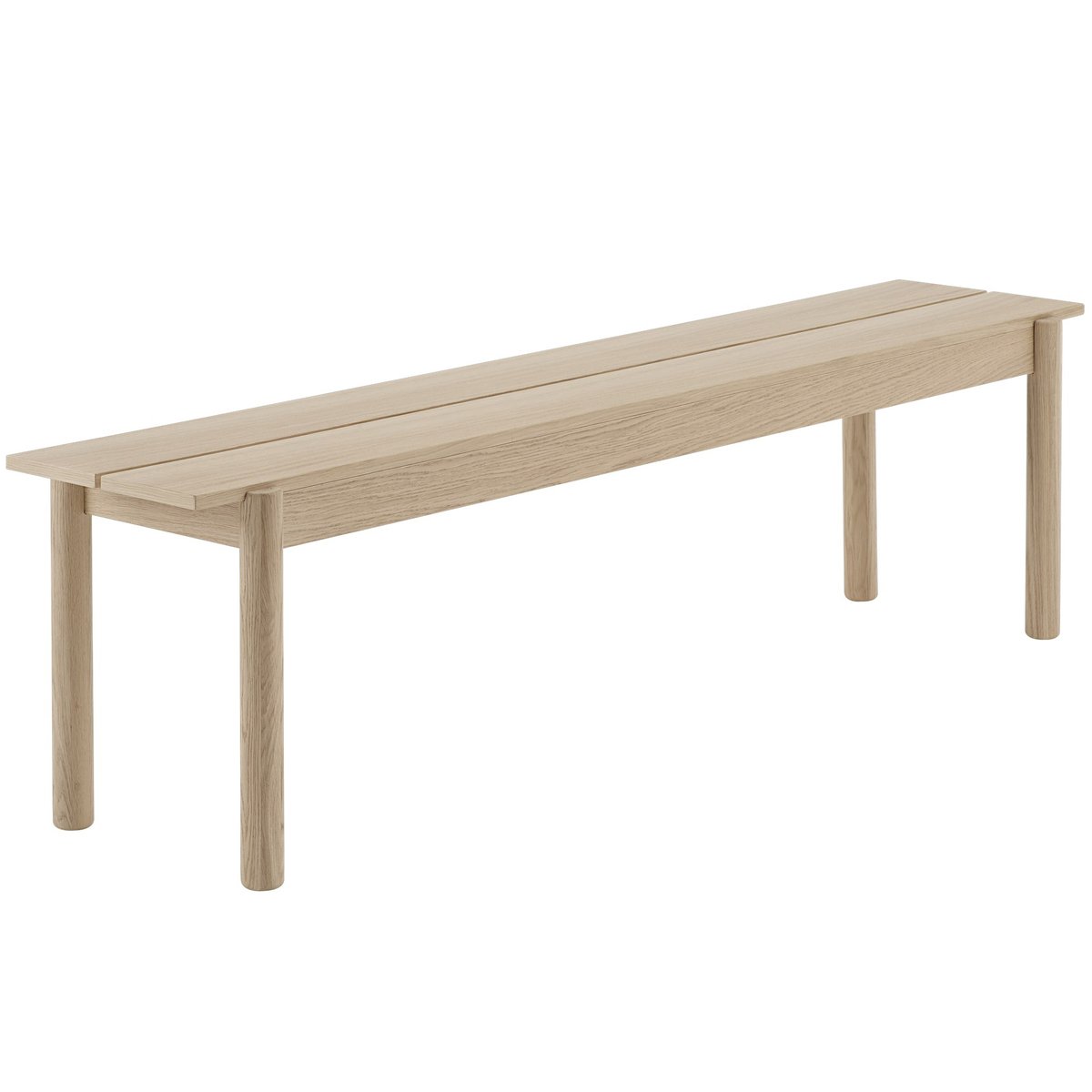Linear benk , eik 170 cm