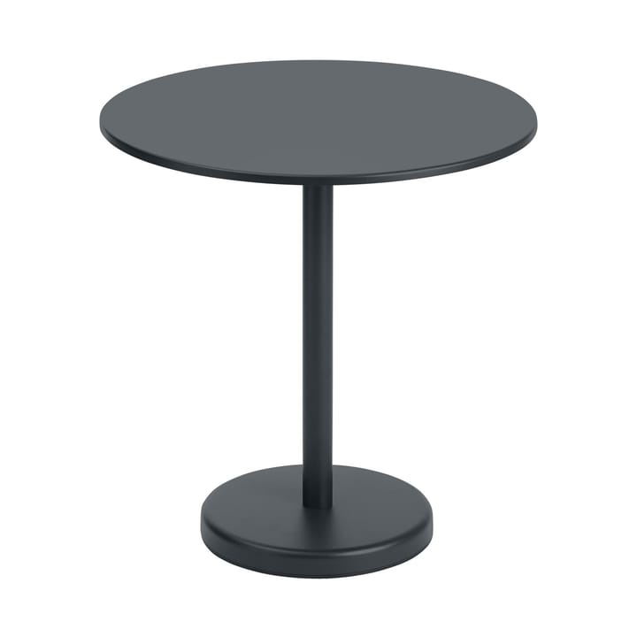 Linear stålbord Ø70 cm - Black - Muuto