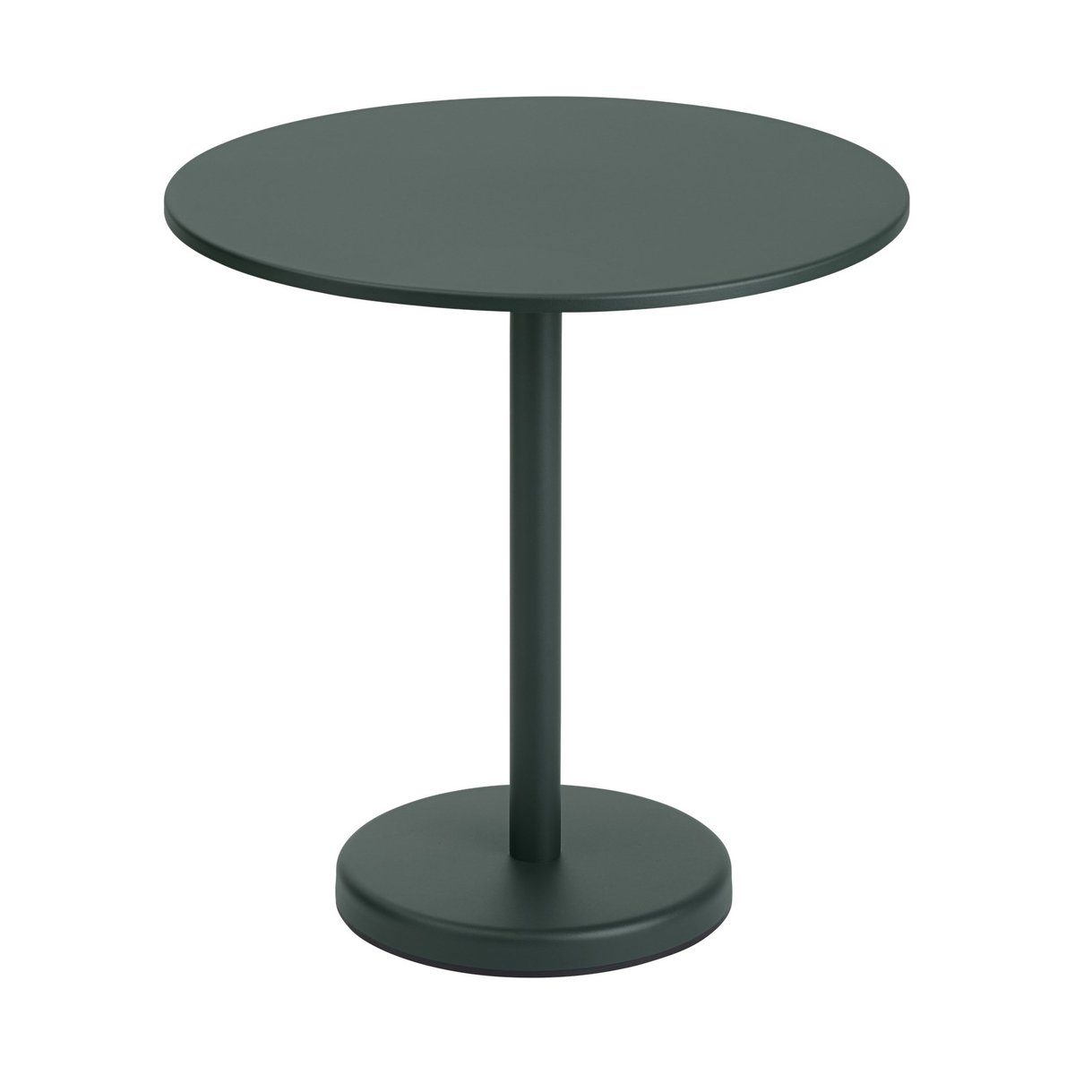 Muuto Linear stålbord 70 cm Dark green | Skandinavisk Design | Hagebord | Grønn