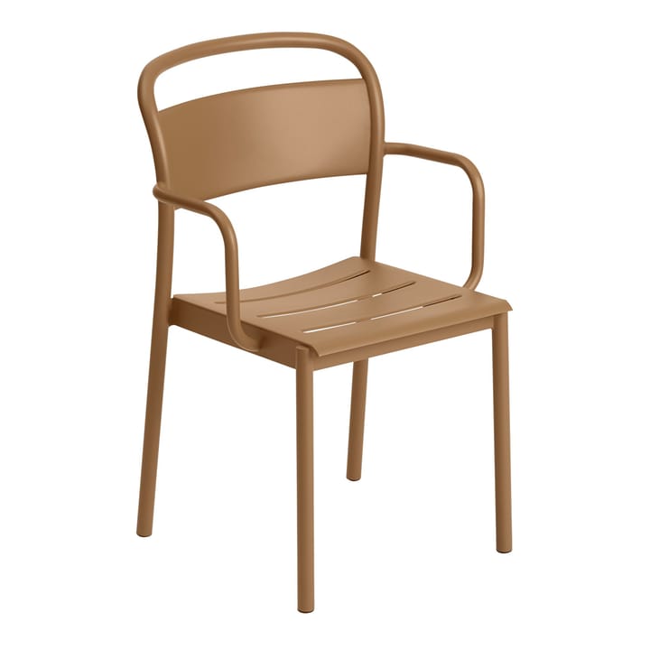 Linear steel armchair karmstol - Burnt oransje - Muuto