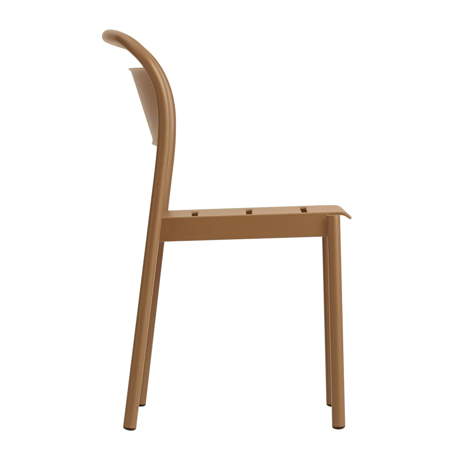 Linear Steel Armchairstol med armlener, Burnt orange Muuto