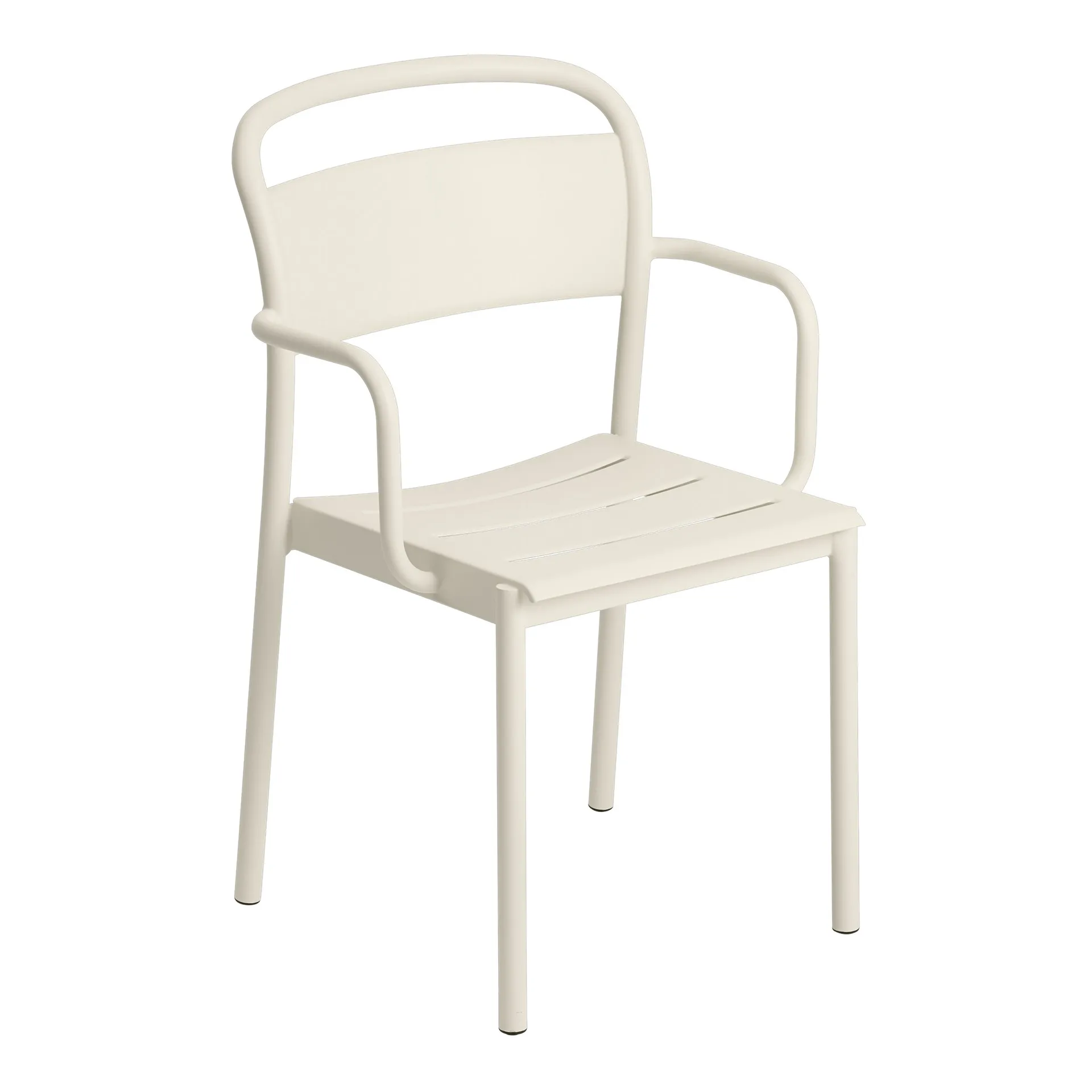 Linear Steel Armchairstol med armlener, Off-white Muuto