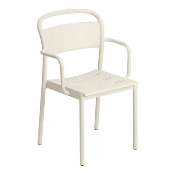 Linear Steel Armchairstol med armlener - Off-white - Muuto