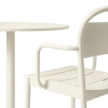 Linear Steel Armchairstol med armlener - Off-white - Muuto