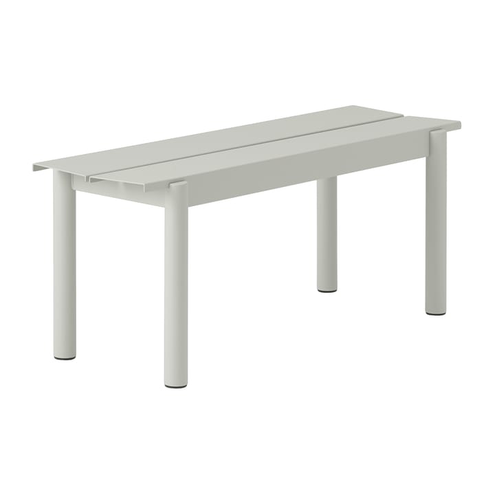Linear steel bench benk 110 x 34 cm - Grey (RAL 7044) - Muuto