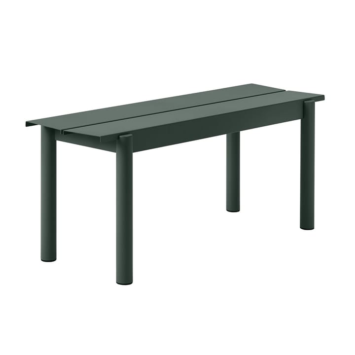 Linear steel bench benk 110 x 34 cm - Mörkgrønn - Muuto
