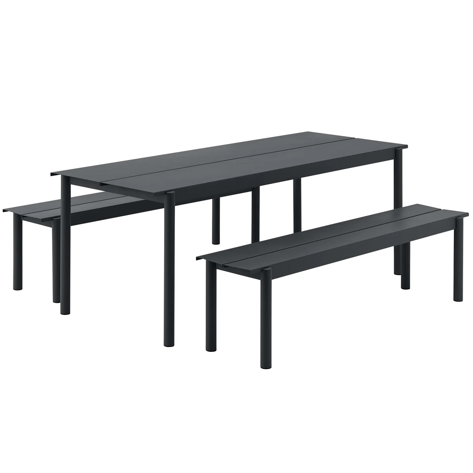 Linear Steel Bench benk 170x34 cm, Black Muuto