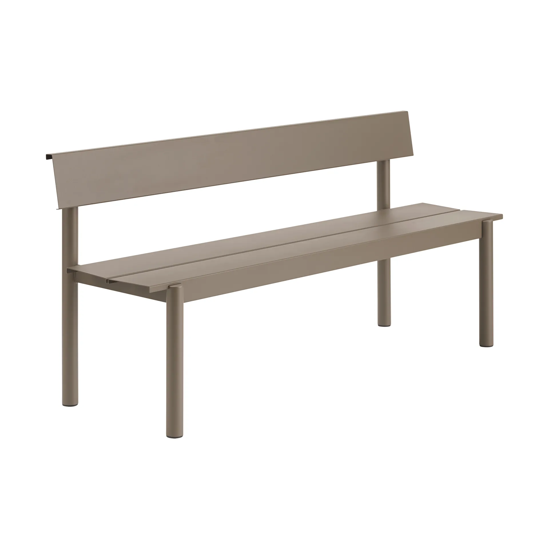 Linear Steel Bench benk 170x34 cm, Taupe Muuto