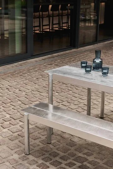 Linear Steel Bench benk 170x34 cm - Warm galvanized steel - Muuto