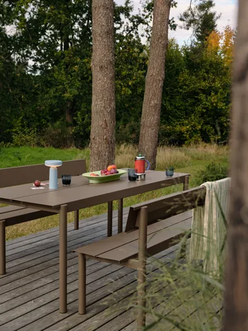 Linear Steel bord - Taupe, 220x90 cm - Muuto