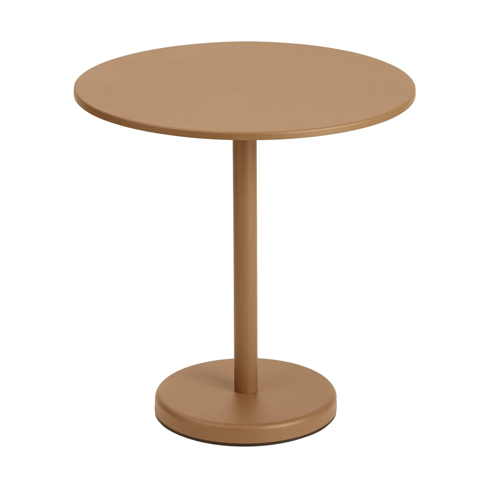 Linear Steel Café Table V2 bord Ø70 cm Burnt orange Muuto