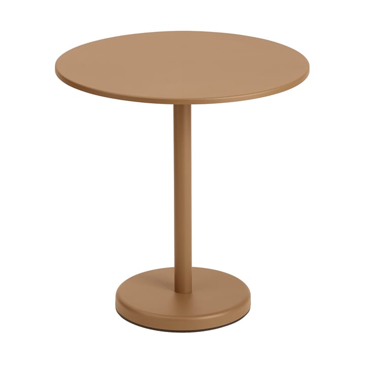 Linear Steel Café Table V2 bord Ø70 cm Burnt orange - undefined - Muuto