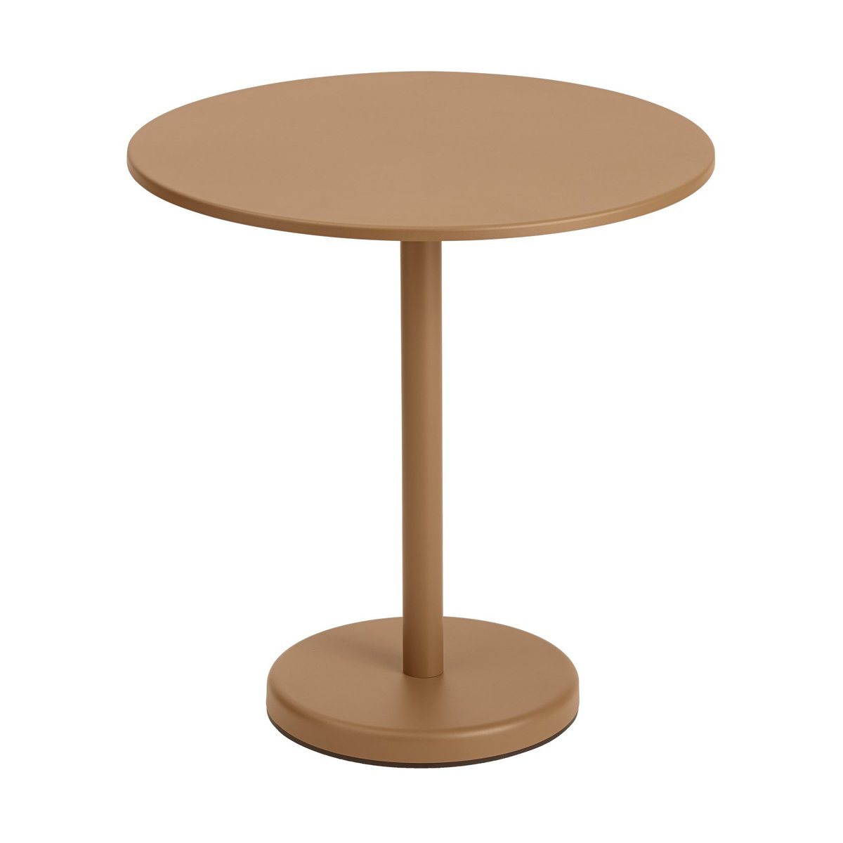 Muuto Linear Steel Café Table V2 bord Ø70 cm Burnt orange