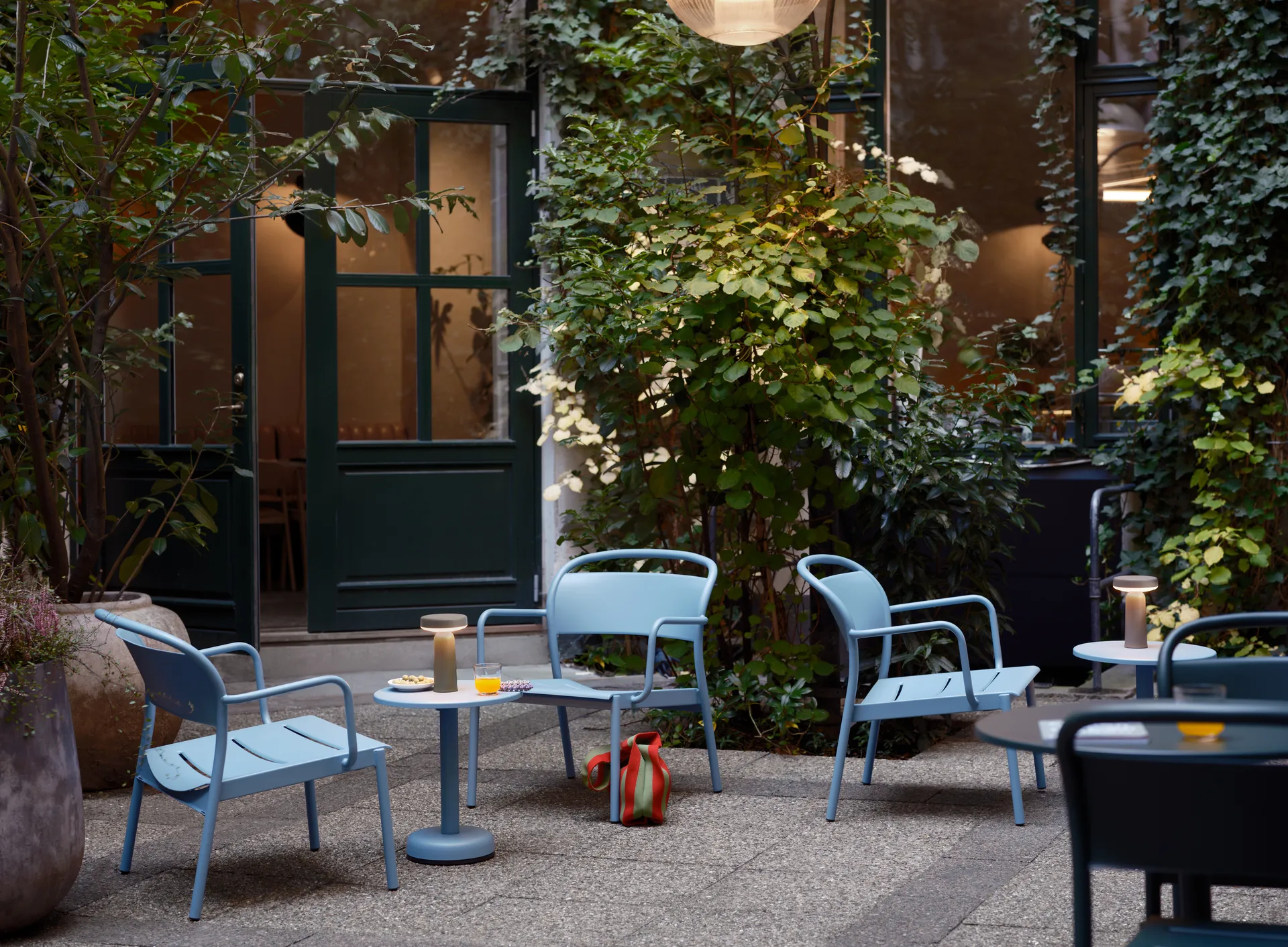 Linear Steel loungestol, Pale blue Muuto