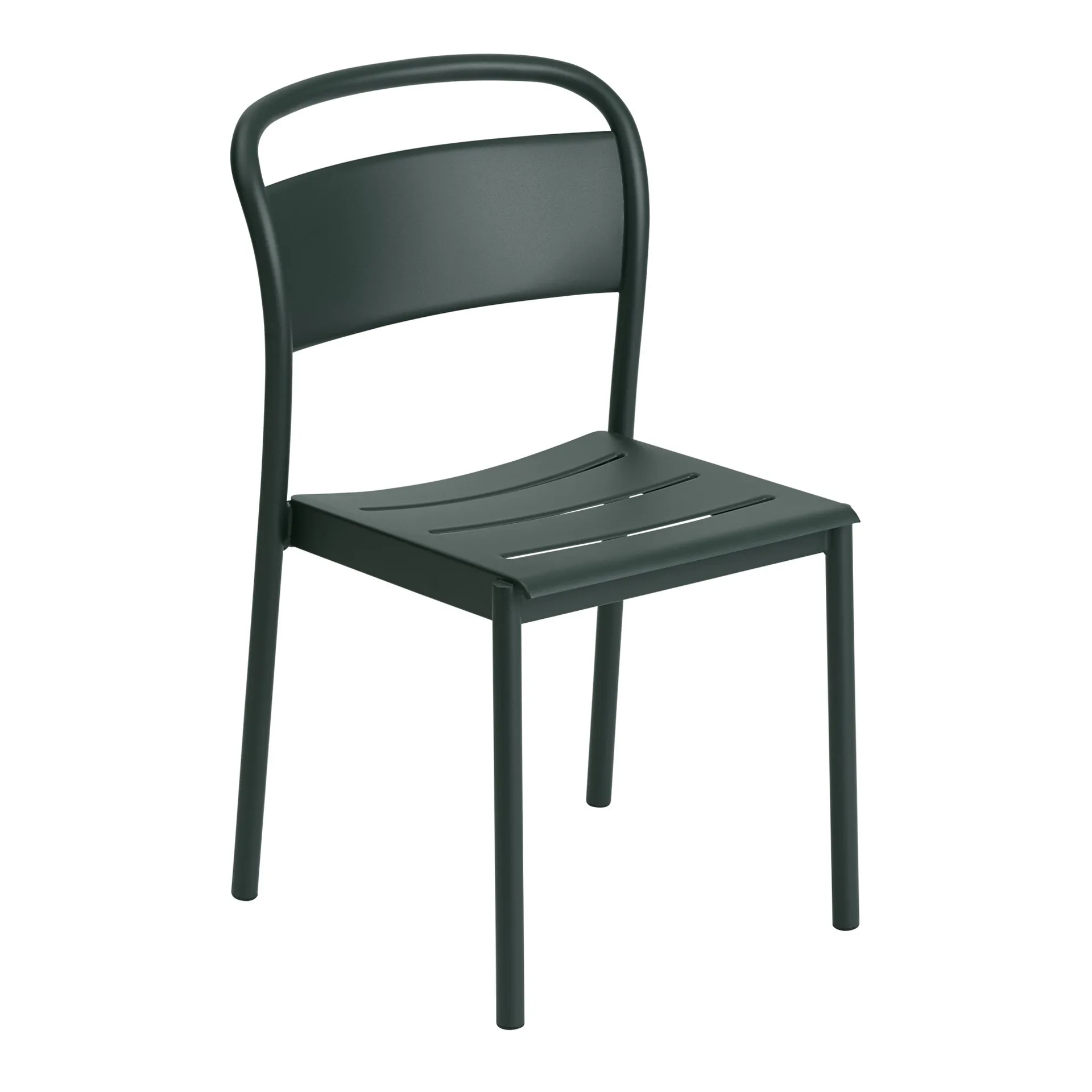 Linear Steel Side Chair stol, Dark green Muuto