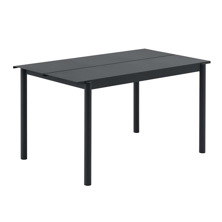 Linear steel table bord 140 x 75 cm - Svart - Muuto
