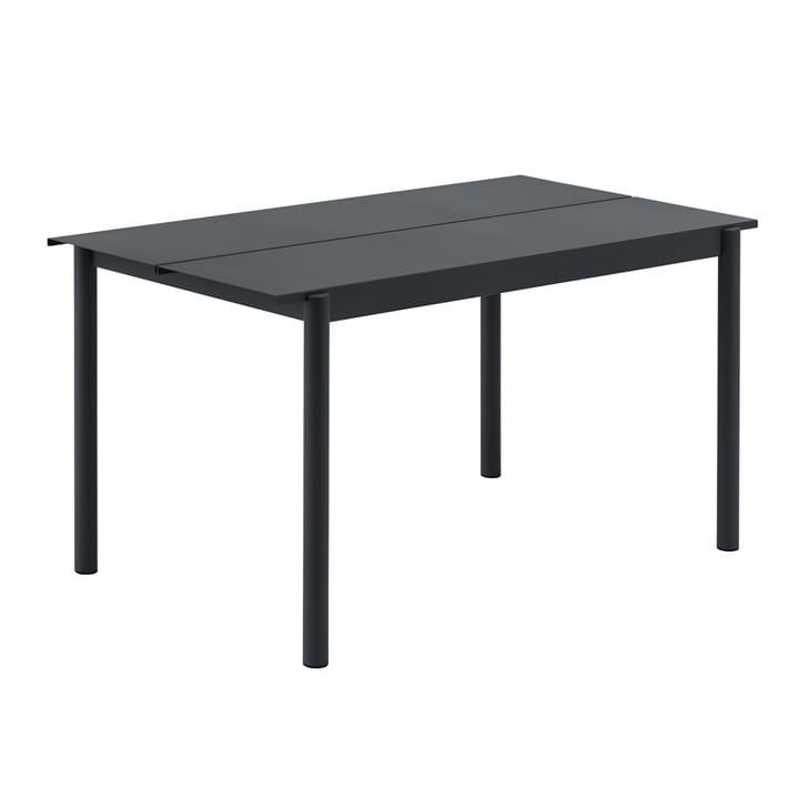 Linear Steel Table bord 140x75 cm - Black - Muuto