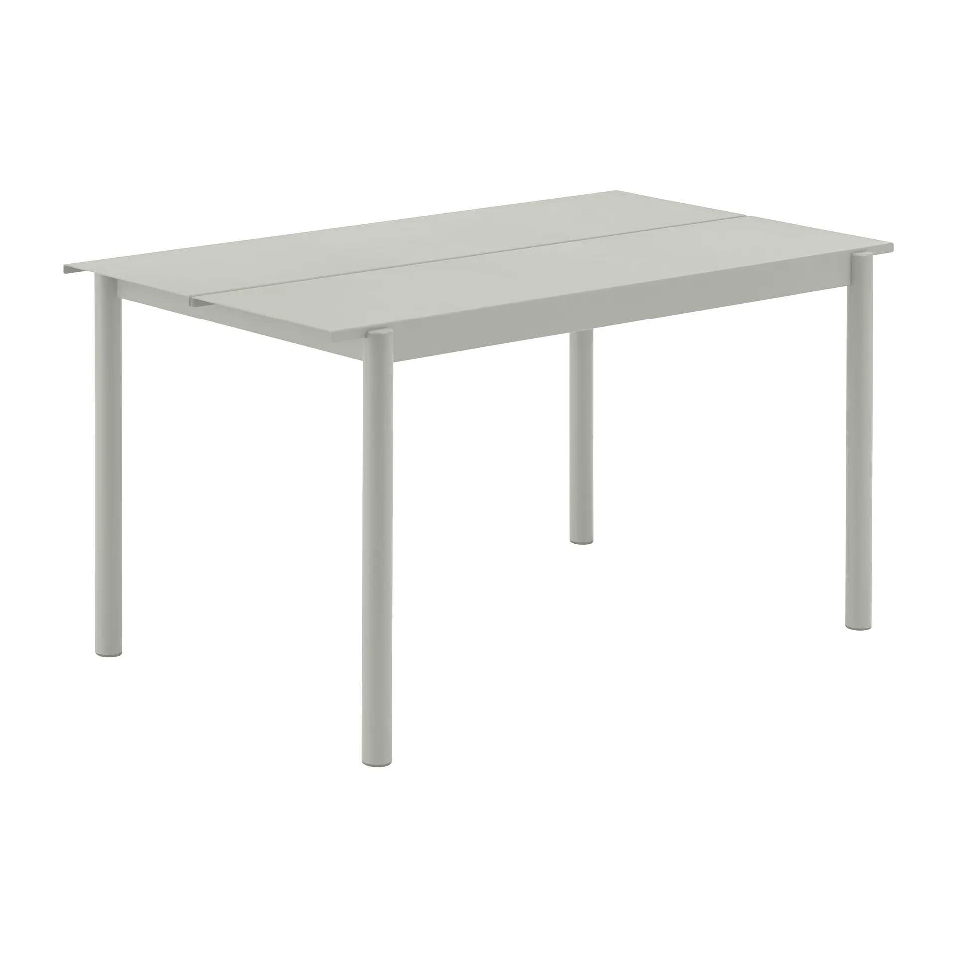 Linear Steel Table bord 140x75 cm, Grey (RAL 7044) Muuto