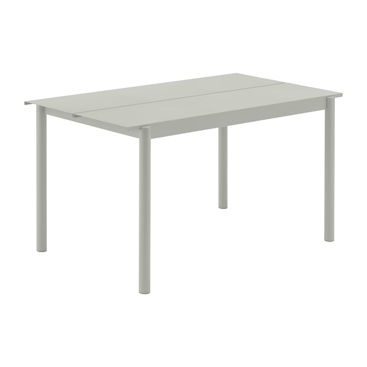 Linear Steel Table bord 140x75 cm - Grey (RAL 7044) - Muuto