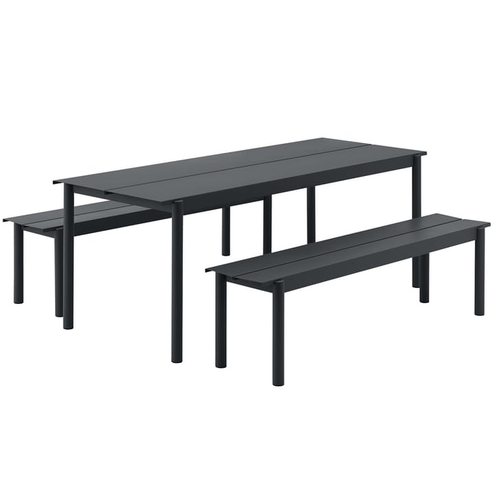 Linear Steel Table bord 200x75 cm, Black Muuto