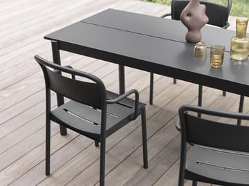 Linear Steel Table bord 200x75 cm - Black - Muuto