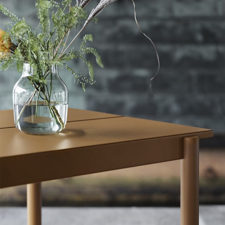 Linear Steel Table bord 200x75 cm, Burnt orange Muuto