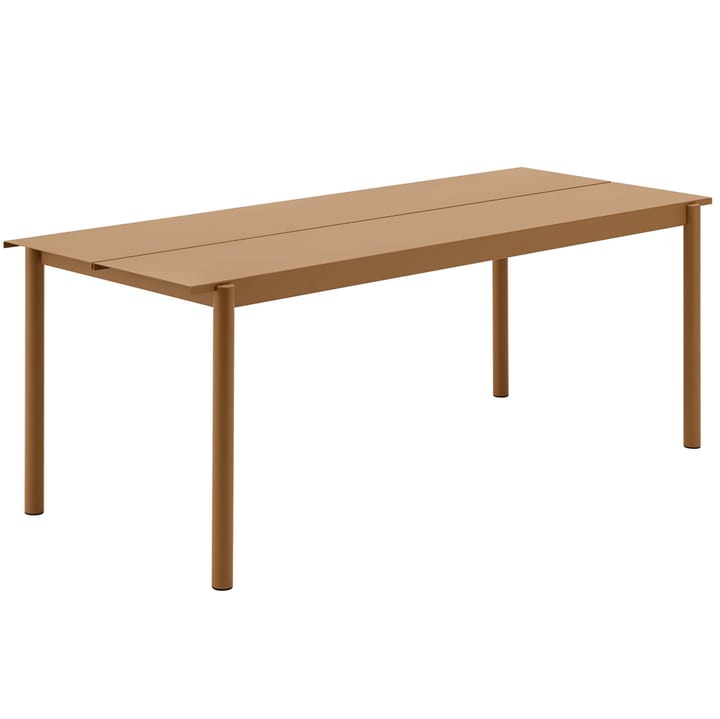 Linear Steel Table bord 200x75 cm - Burnt oransje - Muuto