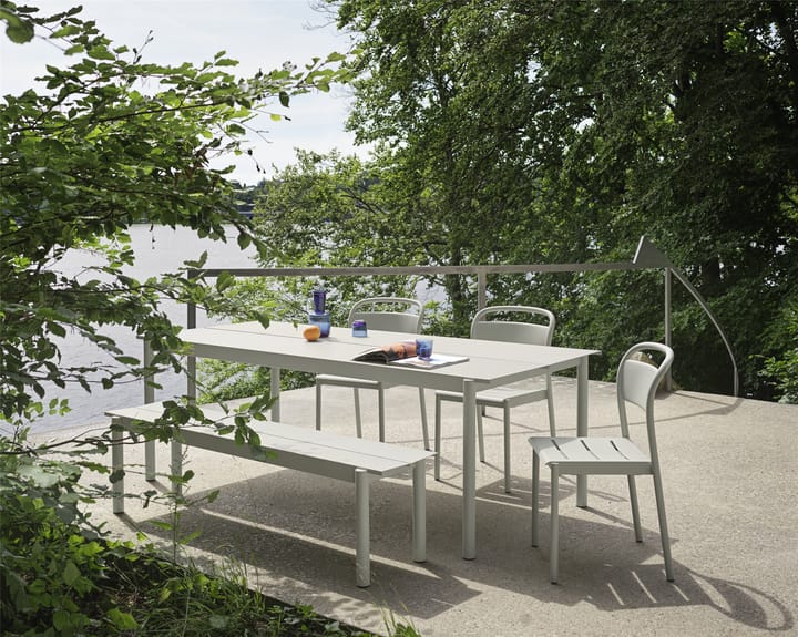Linear Steel Table bord 200x75 cm, Grey Muuto