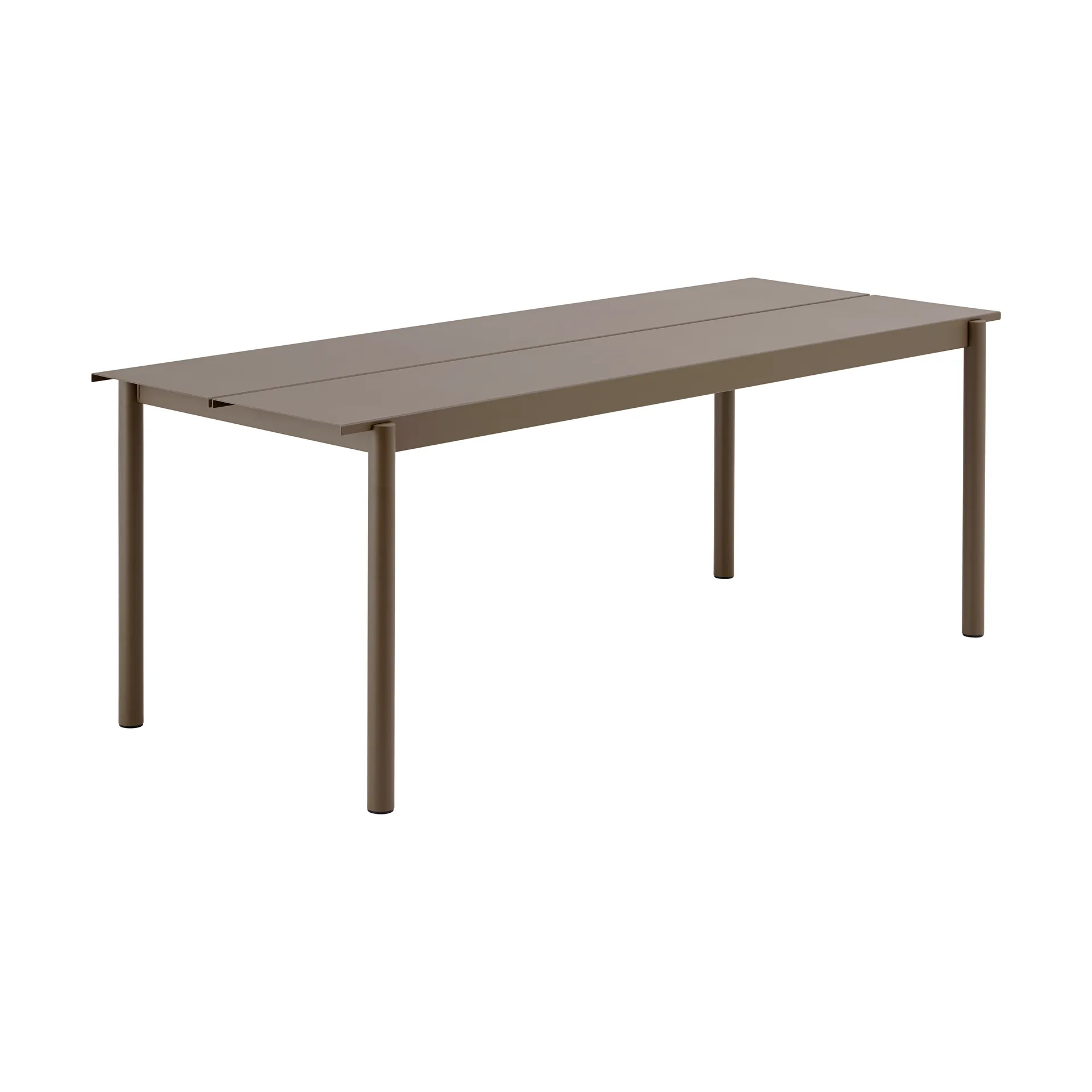 Linear Steel Table bord 200x75 cm, Taupe Muuto