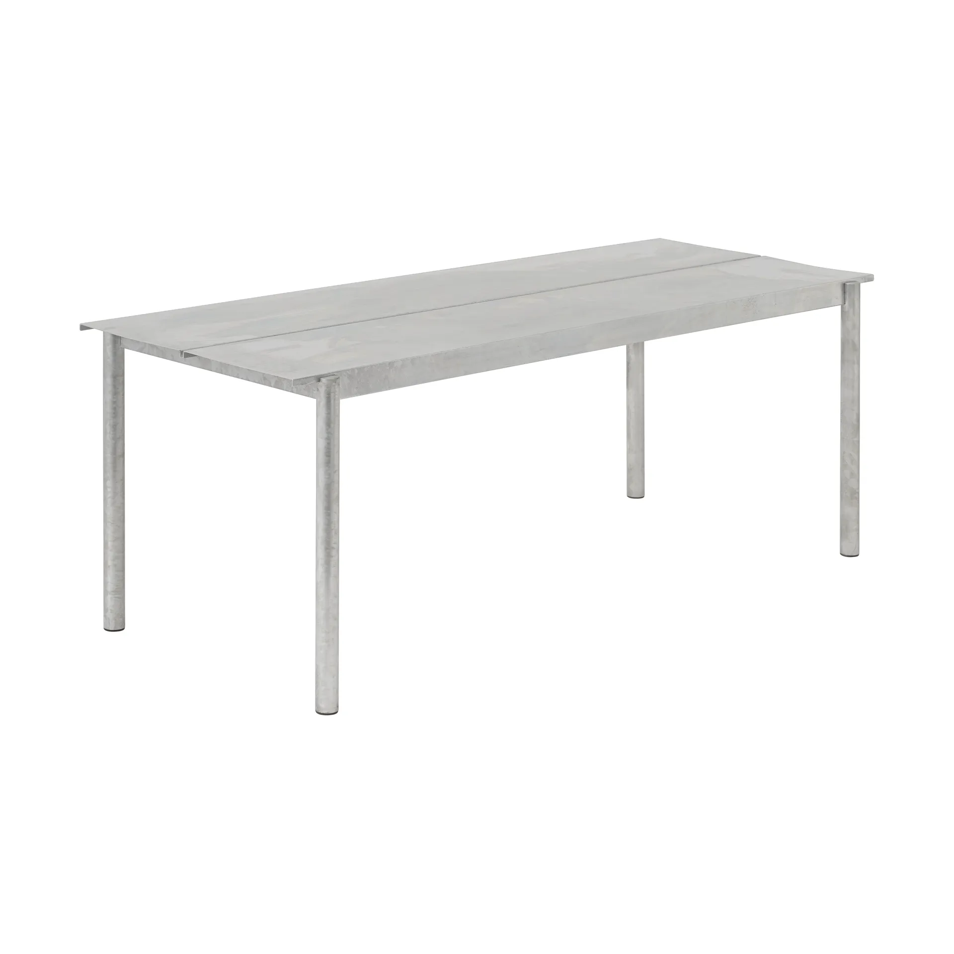 Linear Steel Table bord 200x75 cm, Warm galvanized steel Muuto