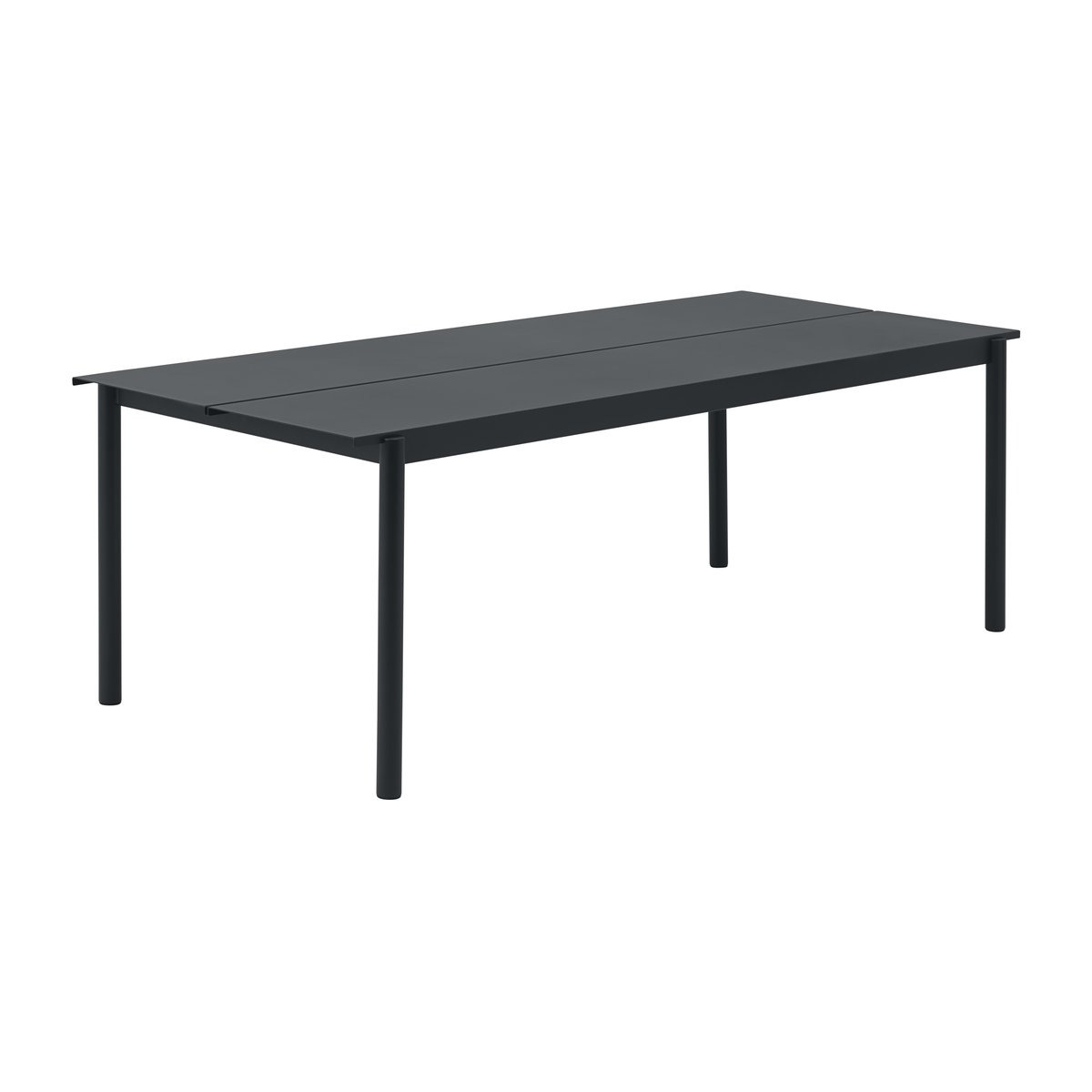 Muuto Linear steel table bord 220 x 90 cm Black (RAL 7021)