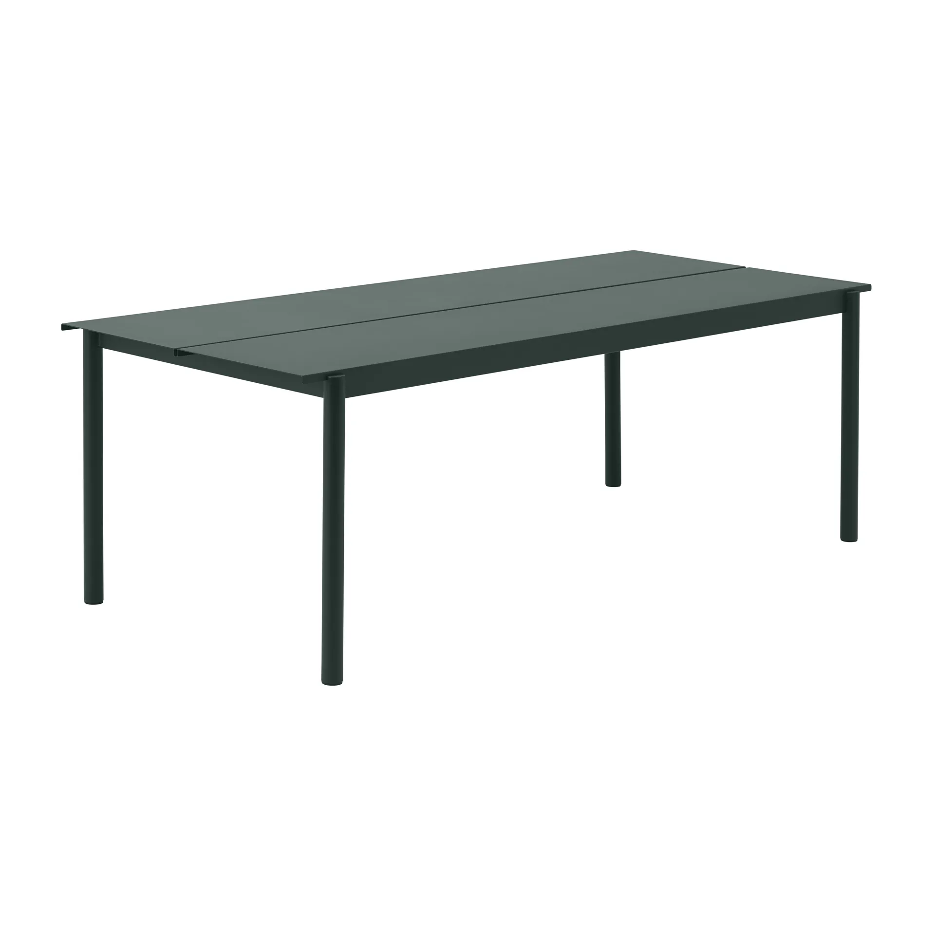 Linear steel table bord 220 x 90 cm, Dark green (RAL 6012) Muuto
