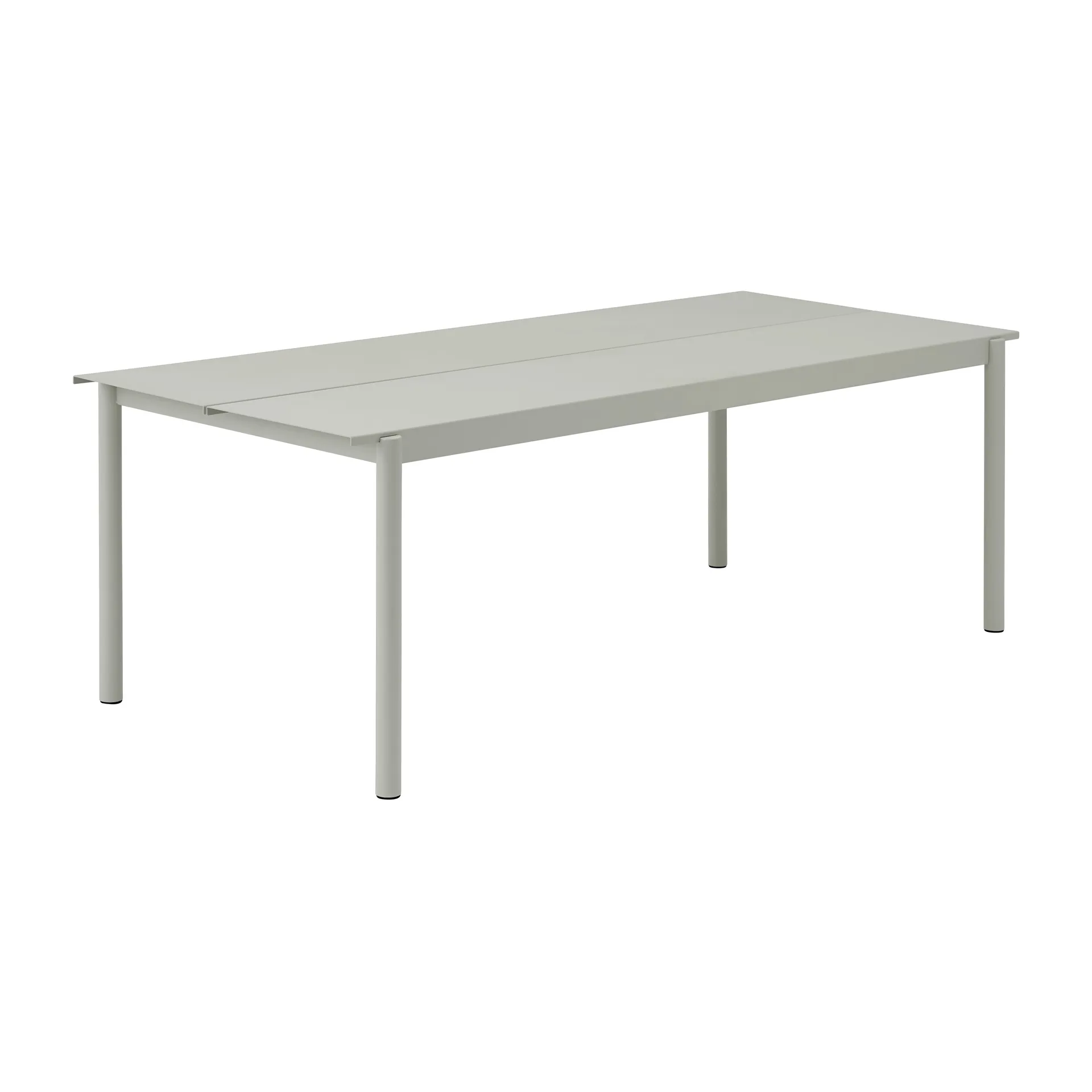 Linear steel table bord 220 x 90 cm, Grey (RAL 7044) Muuto