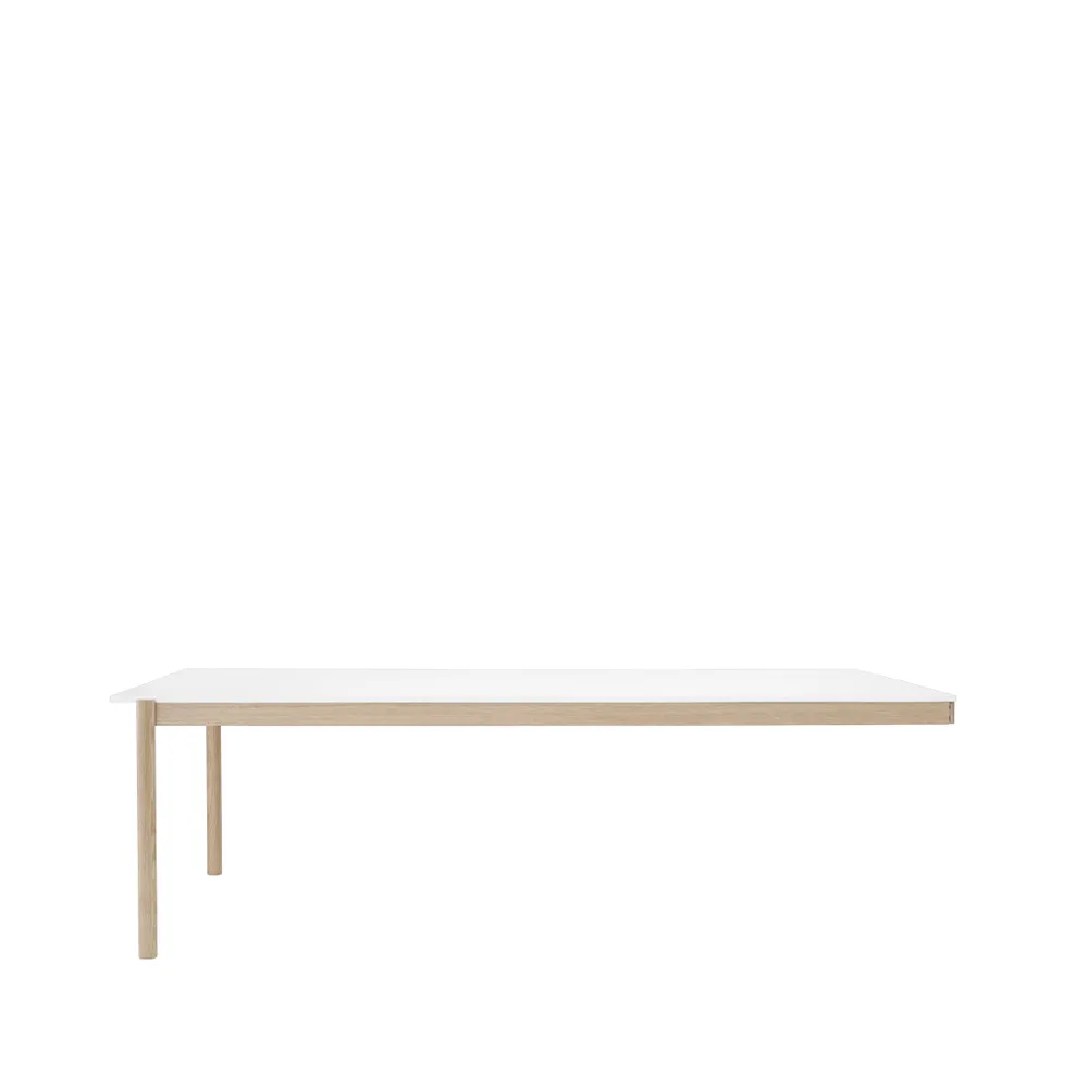 Linear System End Module bord, White laminate-Oak 240 x 142 cm Muuto