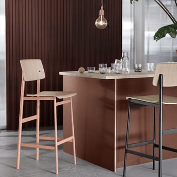 Loft barstol - oak, lav, dusty green stålstativ - Muuto
