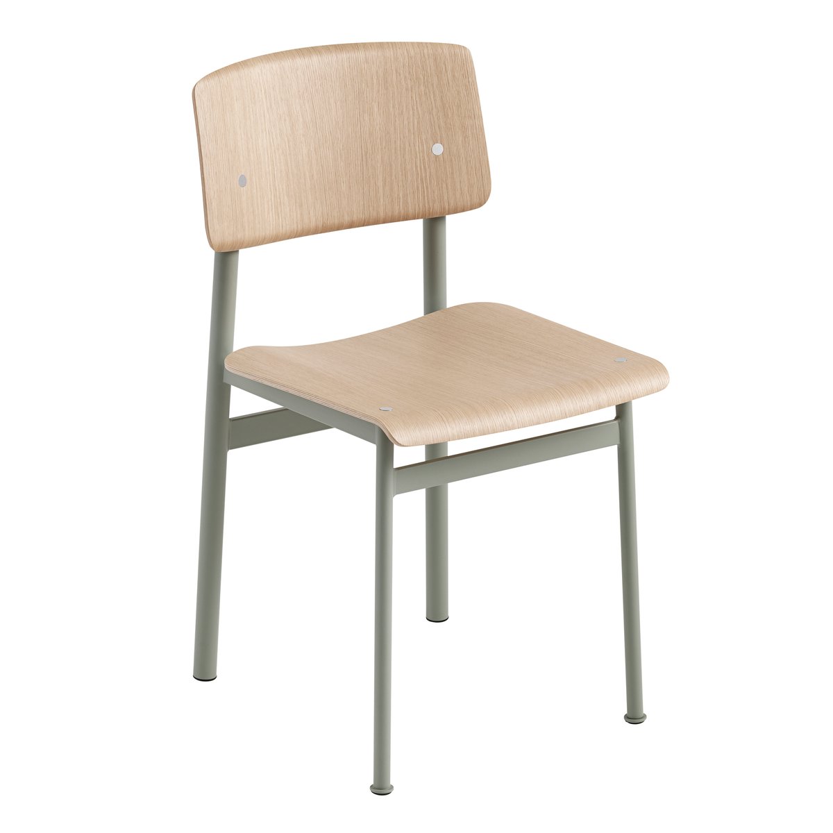 Muuto - Loft Chair, Dusty Green/Oak - Spisestoler - Thomas Bentzen - Grønn - Metall/Tre