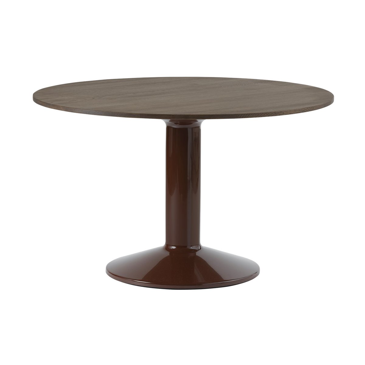 Bilde av Muuto Midst søylebord Ø 120 cm Dark Oiled Oak-Dark Red