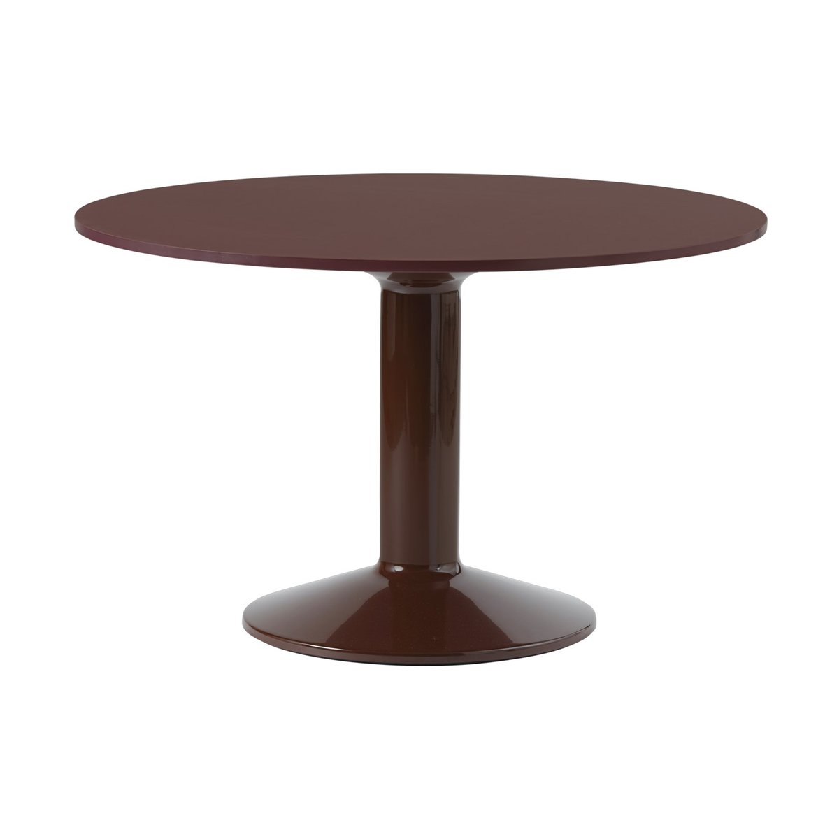 Bilde av Muuto Midst søylebord Ø 120 cm Dark Red Linoleum-Dark Red